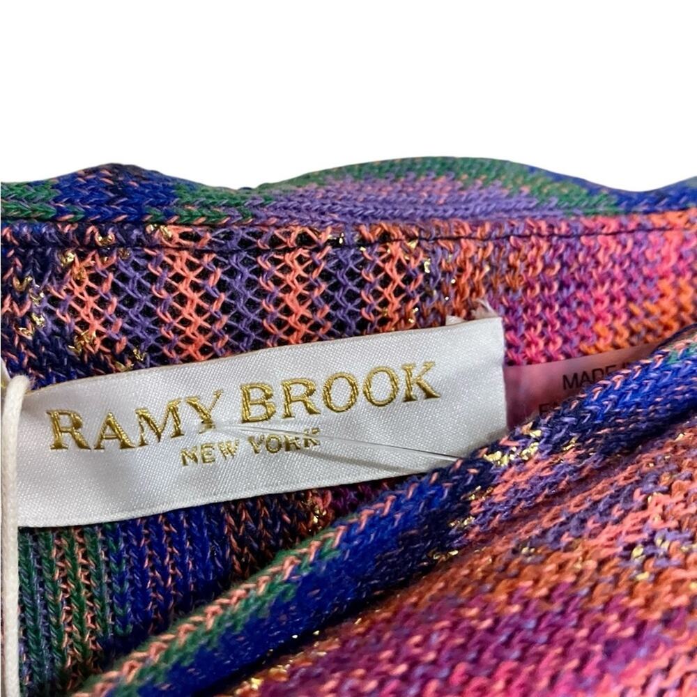 NWT Ramy Brook Gracie Knit Pleated Scallop Pattern Mini Skirt Size 6 - Picture 4 of 11